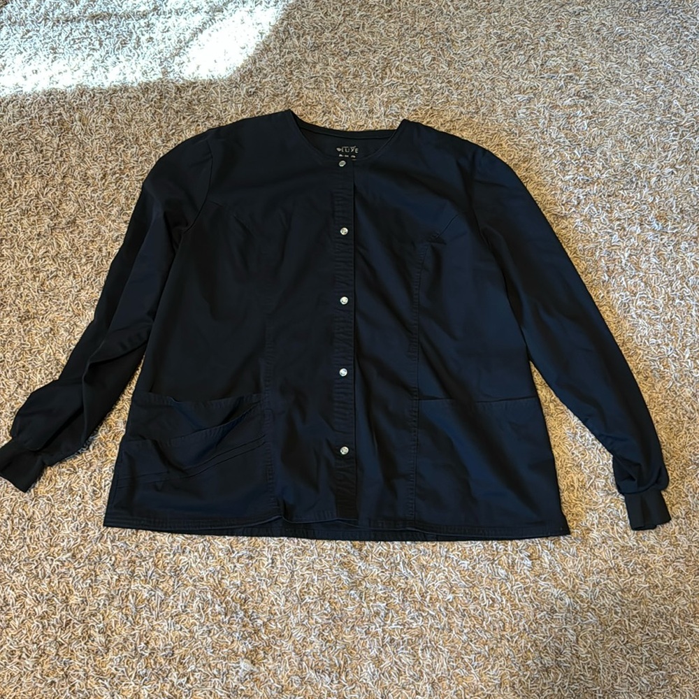 Black scrub jacket